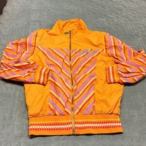 Rocawear Track Jacket, Bomber, Orange, Pink, Retro, 3/4 Sleeves, Size S